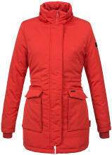 Navahoo Schneeengel Damen Winterjacke warm gefüttert mit Kapuze Rot Größe XS - Gr. 34