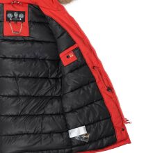 Navahoo Schneeengel Damen Winterjacke warm gefüttert mit Kapuze Rot Größe XS - Gr. 34