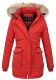 Navahoo Schneeengel Damen Winterjacke warm gefüttert mit Kapuze Rot Größe XS - Gr. 34