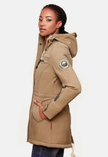 Marikoo Zimtzicke Damen lange Softshell Jacke