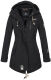 Marikoo Zimtzicke Damen lange Softshell Jacke B614 Schwarz Größe XL - Gr. 42