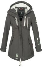 Marikoo Zimtzicke ladies long softshell jacket - Dunkelgrau-Gr.XS