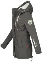 Marikoo Zimtzicke ladies long softshell jacket - Dunkelgrau-Gr.XS