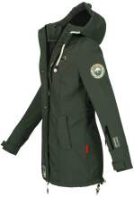Marikoo Zimtzicke Damen lange Softshell Jacke B614 Grün Größe XS - Gr. 34