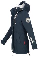 Marikoo Zimtzicke Damen lange Softshell Jacke B614 Navy Größe S - Gr. 36