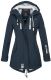 Marikoo Zimtzicke Damen lange Softshell Jacke B614 Navy Größe XXL - Gr. 44