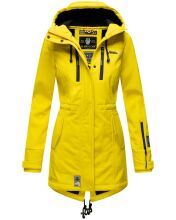 Marikoo Zimtzicke Damen lange Softshell Jacke B614 Gelb...