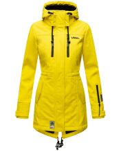 Marikoo Zimtzicke Damen lange Softshell Jacke B614 Gelb Größe S - Gr. 36