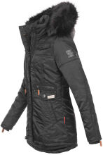 Navahoo Schätzchen Damen Winterjacke mit Teddyfell Schwarz Größe XS - Gr. 34