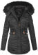 Navahoo Schätzchen Damen Winterjacke mit Teddyfell Schwarz Größe XS - Gr. 34