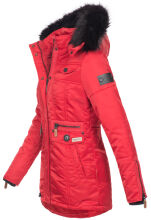 Navahoo Schätzchen Damen Winterjacke mit Teddyfell Rot Größe S - Gr. 36