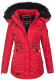 Navahoo Schätzchen Damen Winterjacke mit Teddyfell Rot Größe S - Gr. 36