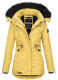 Navahoo Schätzchen Damen Winterjacke mit Teddyfell Gelb Größe S - Gr. 36