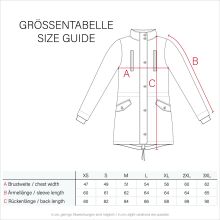 Marikoo Grinsekatze Damen lange Winterjacke mit Kapuze und Kunstfell Schwarz Größe XS - Gr. 34