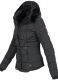 Marikoo Lotus warme Damen Winterjacke gesteppt mit Kunstfell Schwarz Größe XL - Gr. 42