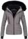 Navahoo Adele Ladies Winter Jacket Warm Lined Teddy Fur Quilted Winterjacket B361 Grey Size XS - Size 34