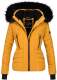 Navahoo Adele Ladies Winter Jacket Warm Lined Teddy Fur Quilted Winterjacket B361 Yellow Size S - Size 36