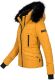 Navahoo Adele Damen Winterjacke warm gefüttert Teddyfell Gelb Größe XL - Gr. 42