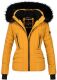 Navahoo Adele Ladies Winter Jacket Warm Lined Teddy Fur Quilted Winterjacket B361 Yellow Size L - Size 40