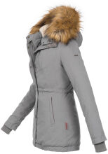 Marikoo Akira warme Damen Winterjacke mit Kapuze Grau Größe XS - Gr. 34