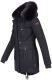 Navahoo Luluna ladies winter jacket with faux fur - Black-Gr.XL