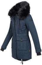 Navahoo Luluna Damen Winterjacke mit Kunstfell und Teddyfell Navy Größe XS - Gr. 34