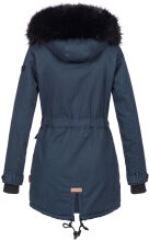 Navahoo Luluna Damen Winterjacke mit Kunstfell und Teddyfell Navy Größe XS - Gr. 34