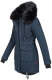 Navahoo Luluna ladies winter jacket with faux fur - Navy-Gr.XS