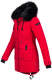Navahoo Luluna ladies winter jacket with faux fur - Red-Gr.XS