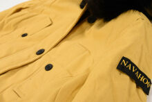 Navahoo Luluna Damen Winterjacke mit Kunstfell und Teddyfell Gelb Größe XS - Gr. 34