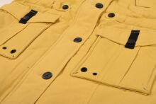 Navahoo Luluna Damen Winterjacke mit Kunstfell und Teddyfell Gelb Größe S - Gr. 36