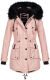 Navahoo Luluna Damen Winterjacke mit Kunstfell und Teddyfell Rosa Größe XS - Gr. 34