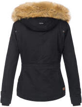 Navahoo Pearl ladies winter jacket with faux fur - Black-Gr.XL