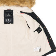 Navahoo Pearl ladies winter jacket with faux fur - Black-Gr.XXL