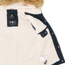 Navahoo Pearl ladies winter jacket with faux fur - Navy-Gr.XXL