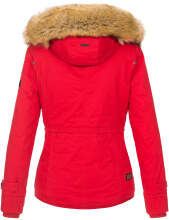 Navahoo Pearl ladies winter jacket with faux fur - Red-Gr.M