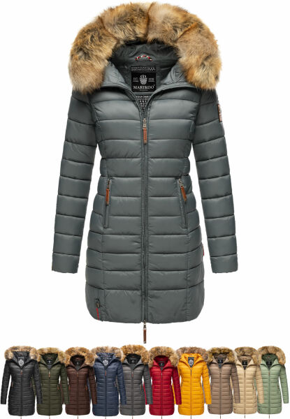 Marikoo Rose ladies long winter quilted jacket parka