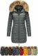 Marikoo Rose ladies long winter quilted jacket parka