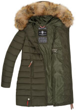 Marikoo Rose ladies long winter quilted jacket parka - Green-Gr.S