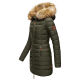 Marikoo Rose Damen Lange Winter Steppjacke Grün-Größe S - Gr. 36