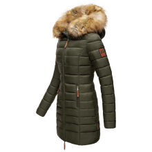 Marikoo Rose Damen Lange Winter Steppjacke Grün-Größe M - Gr. 38