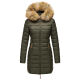 Marikoo Rose Damen Lange Winter Steppjacke Grün-Größe M - Gr. 38