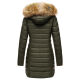 Marikoo Rose Damen Lange Winter Steppjacke Grün-Größe XL - Gr. 42