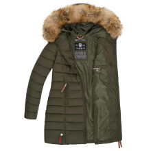Marikoo Rose Damen Lange Winter Steppjacke Grün-Größe XXL - Gr. 44
