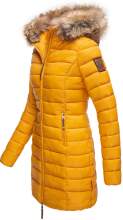 Marikoo Rose ladies long winter quilted jacket parka - Yellow-Gr.XL