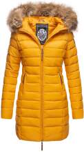 Marikoo Rose ladies long winter quilted jacket parka - Yellow-Gr.XXL