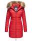 Marikoo Rose ladies long winter quilted jacket parka - Red-Gr.S