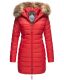 Marikoo Rose Damen Lange Winter Steppjacke Rot Größe S - Gr. 36