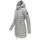 Marikoo Rose Damen Lange Winter Steppjacke Grau-Größe S - Gr. 36