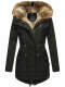 Navahoo Diamond ladies jacket with teddy fur - Black-Gr.XS